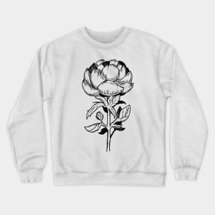 Flower Line Art Crewneck Sweatshirt